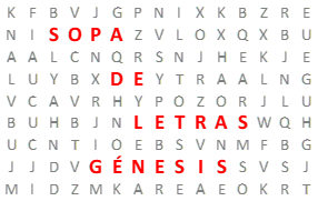 sopa de letras bíblicas para imprimir Genesis